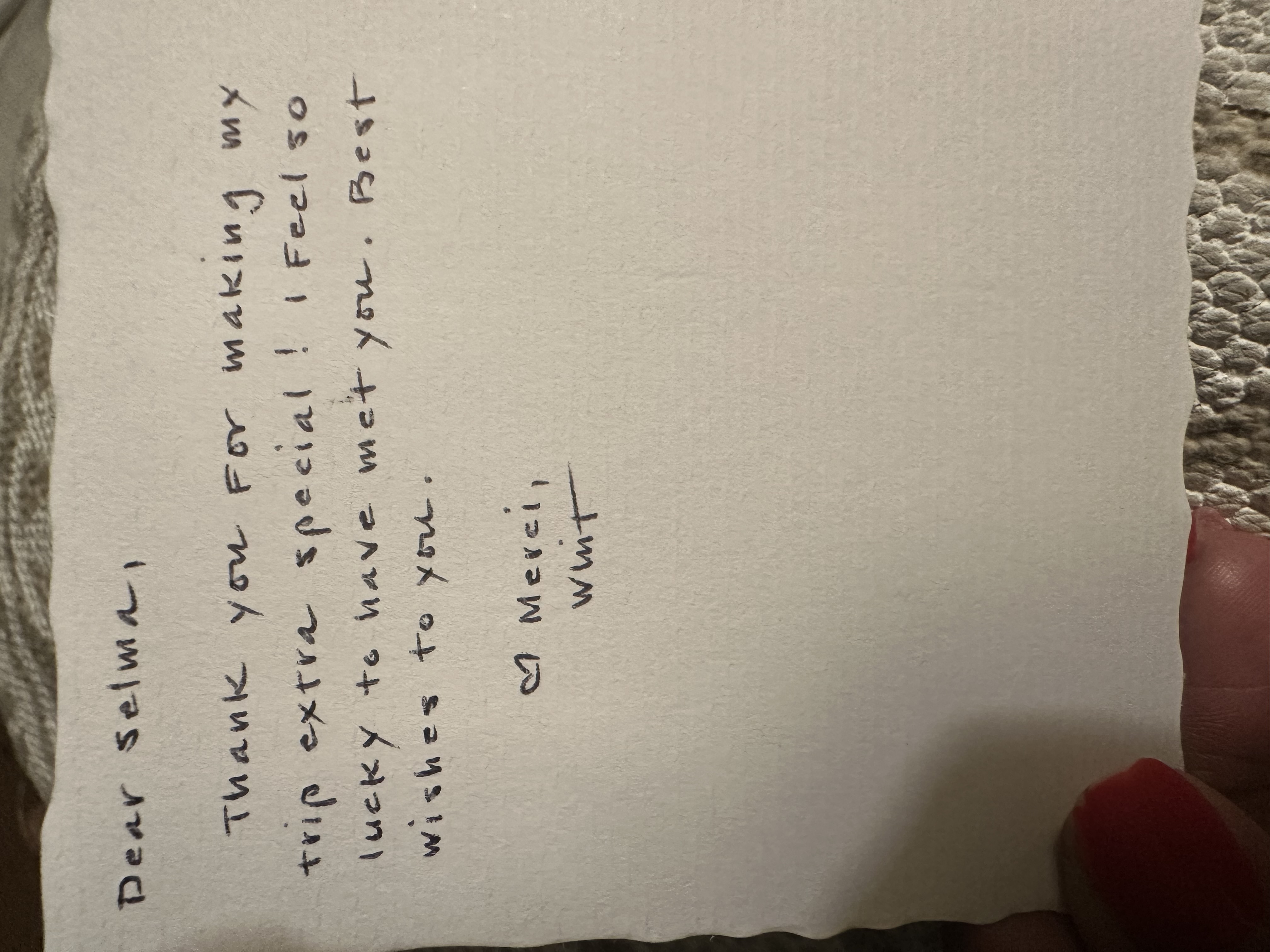 Lettre de Mimi pour Selma & Co